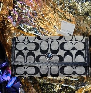 Coach Black and Cream Wallet